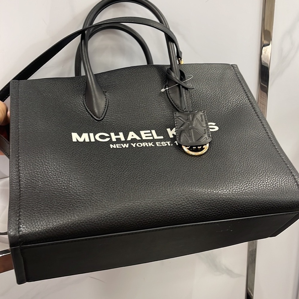 Michael Kors Medium Mirella 35S2G7ZT7L Tote Bag In Black - Picture 14 of 16